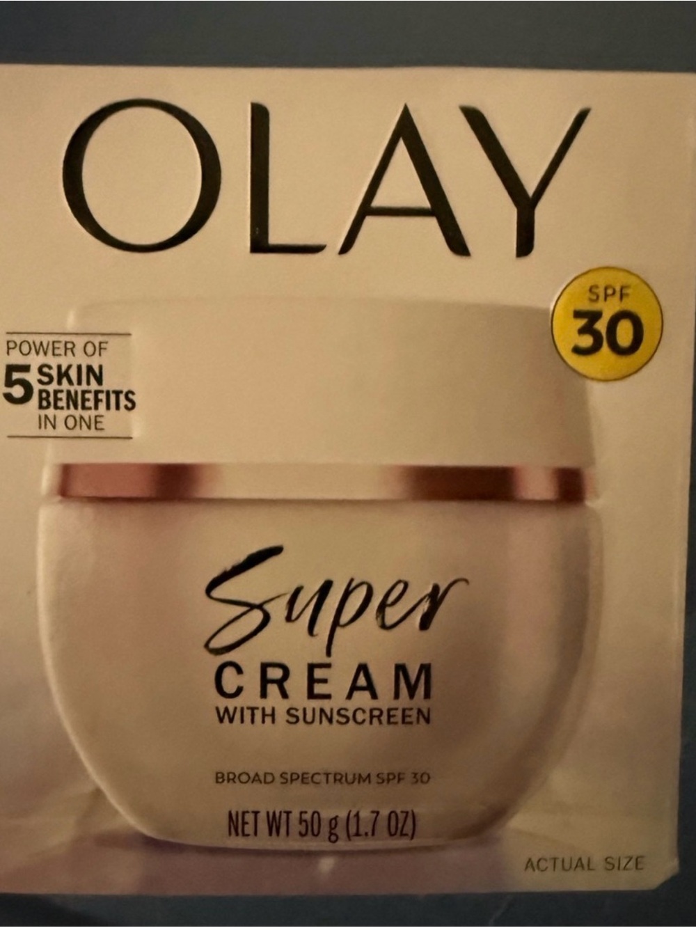 OLAY Super Cream with Sunscreen SPF 30 - White and Gold Accents